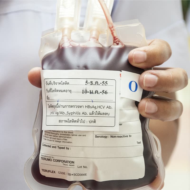 Blood bag label Blood bag label