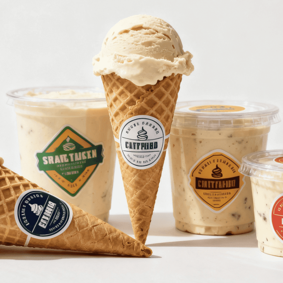 Frozen Dessert and ice Cream Labels