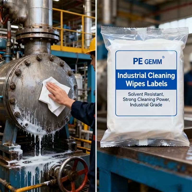 Industrial Cleaning Wipes Labels